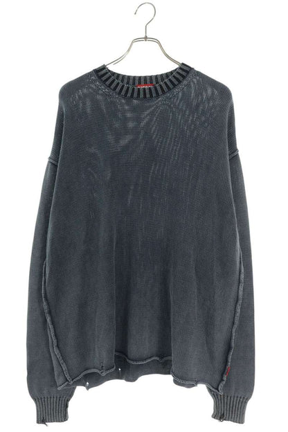 DIESEL Cotton Crewneck Knit Sweater Blue Size M