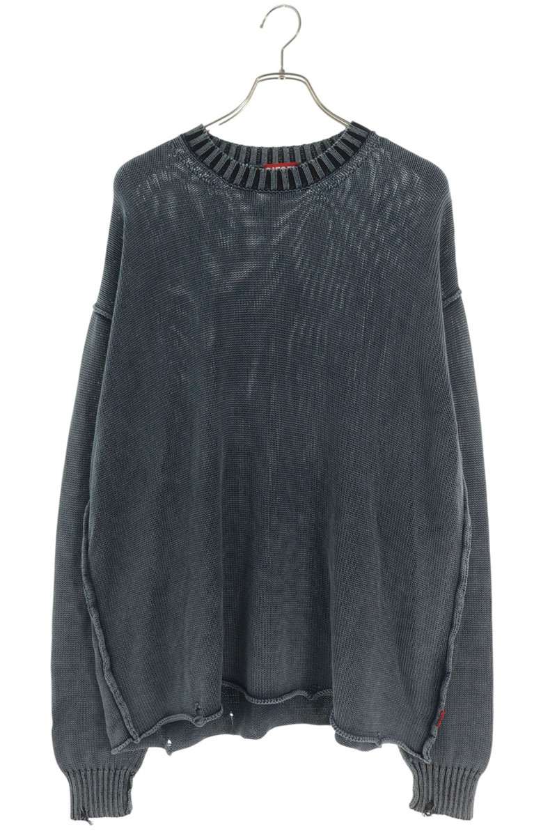 DIESEL Cotton Crewneck Knit Sweater Blue Size M