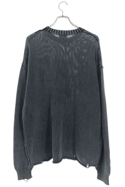 DIESEL Cotton Crewneck Knit Sweater Blue Size M