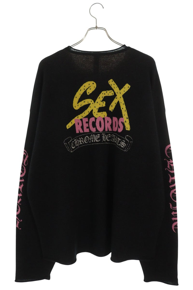 Chrome Hearts SEX RECORDS Cashmere Knit Black Size XL