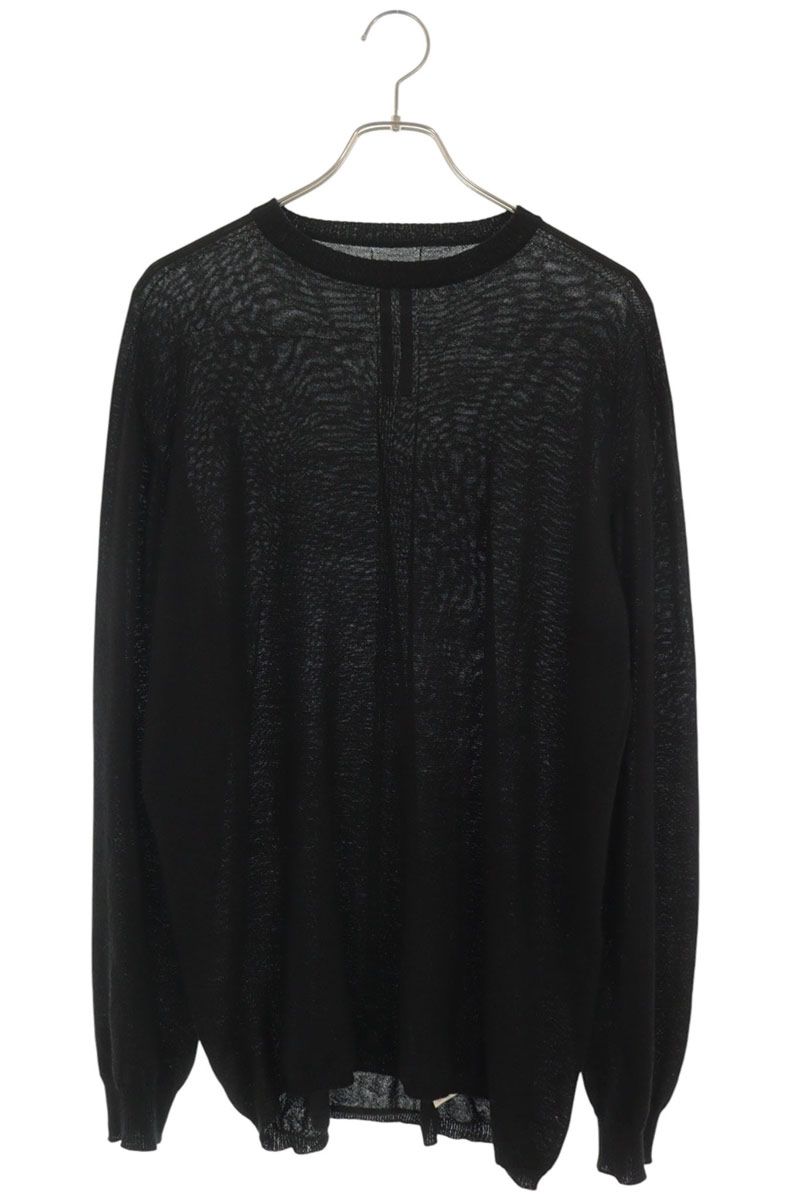 Rick Owens Wool Oversized Knit Sweater Black Size M