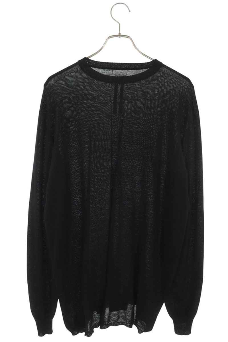 Rick Owens Wool Oversized Knit Sweater Black Size M
