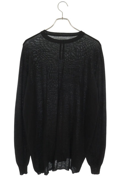 Rick Owens Wool Oversized Knit Sweater Black Size M