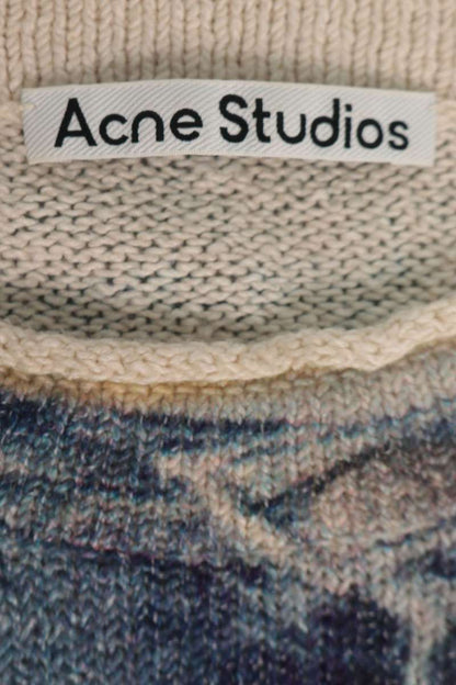 ACNE STUDIOS Multi Print Cotton Crewneck Knit Size XS