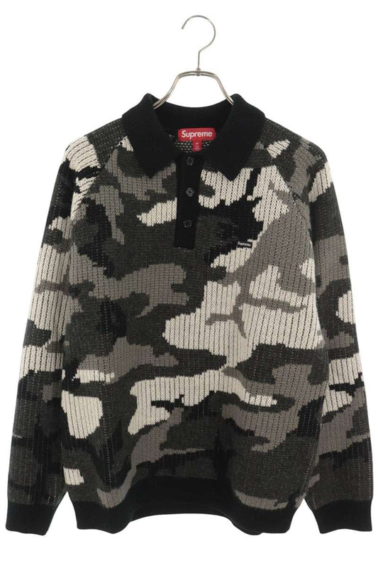 SUPREME Small Box Polo Sweater Multi Size M