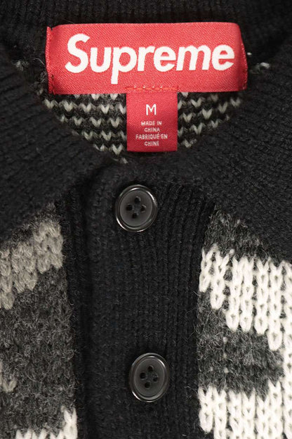 SUPREME Small Box Polo Sweater Multi Size M