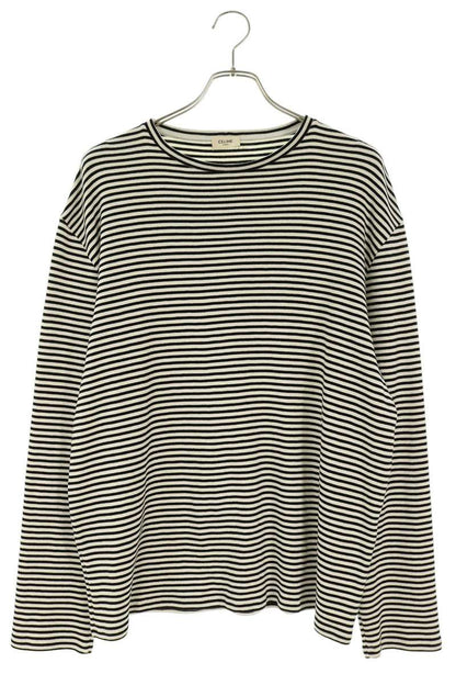 CELINE 19SS Crew Neck Stripe Knit Black/White Size XL