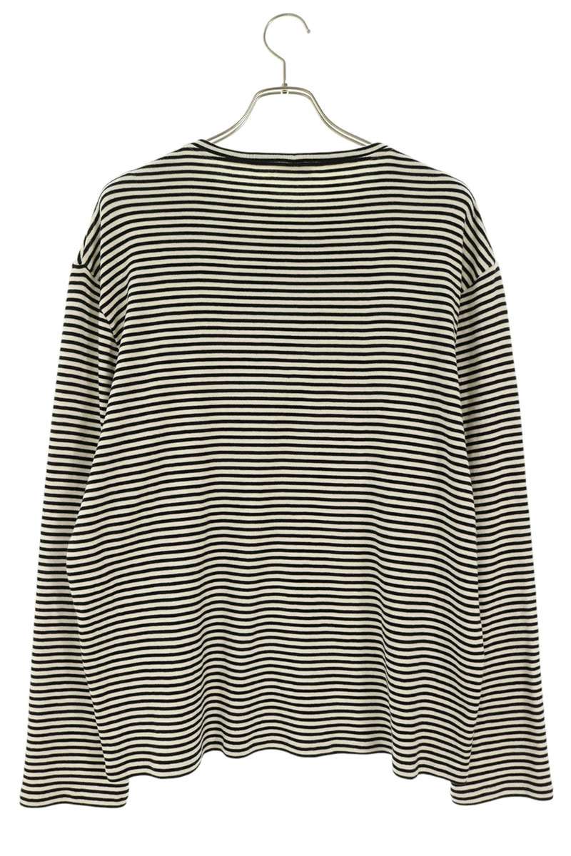 CELINE 19SS Crew Neck Stripe Knit Black/White Size XL