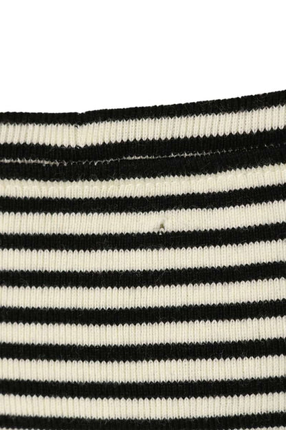 CELINE 19SS Crew Neck Stripe Knit Black/White Size XL