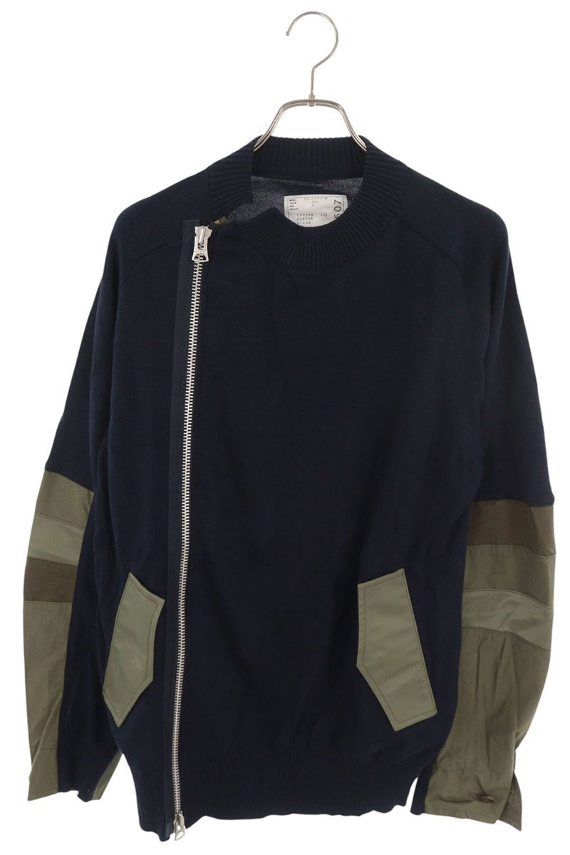 Sacai 21AW Hybrid Zip Up Sweater Multi Size 3