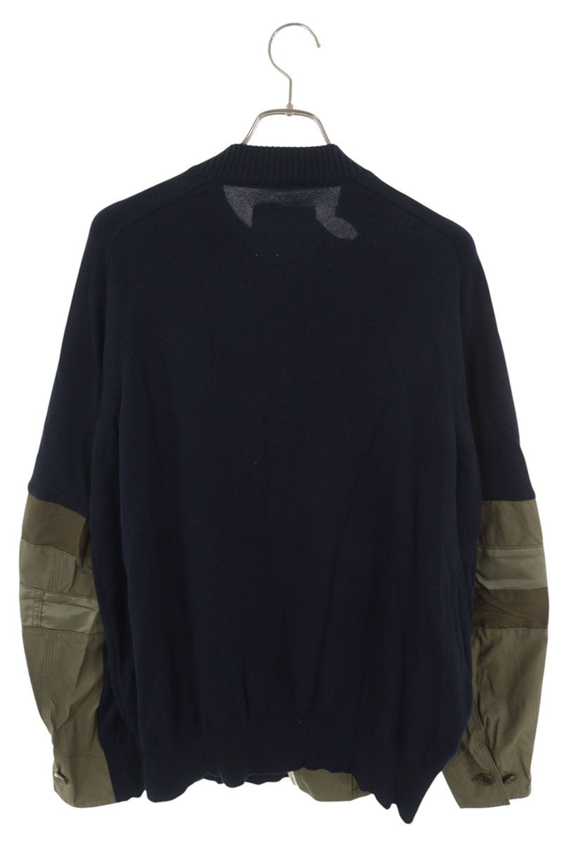Sacai 21AW Hybrid Zip Up Sweater Multi Size 3