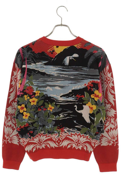 LOUISVUITTON 24AW All-Over Jacquard Knit Red Size XS
