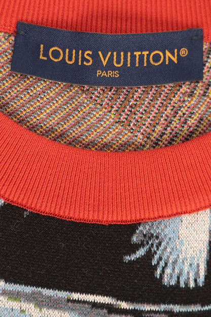 LOUISVUITTON 24AW All-Over Jacquard Knit Red Size XS