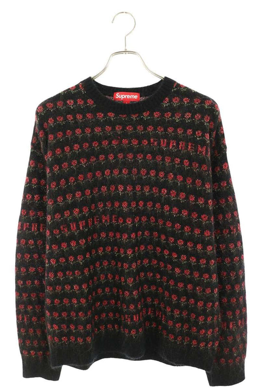SUPREME 25AW Flowers Metallic Sweater Black Size L