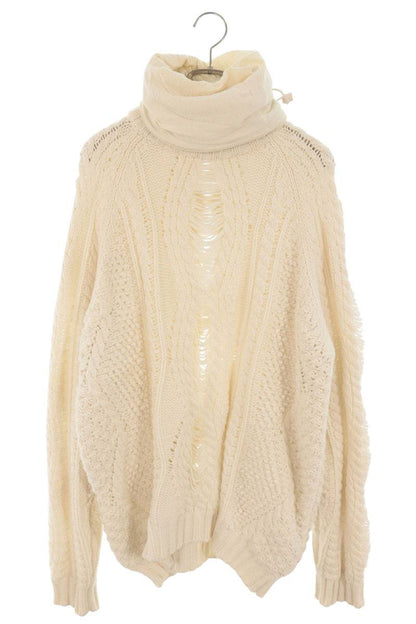 DIOR White Cashmere Blend Turtleneck Knit Size M