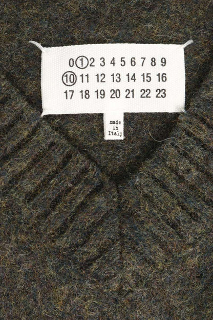 Maison Margiela Wool V-Neck Knit Green Size S