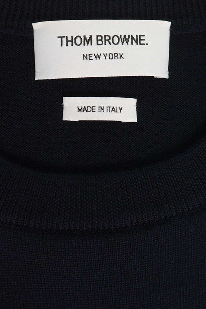 THOM BROWNE Navy Wool 4-Bar Stripe Knit Size 3