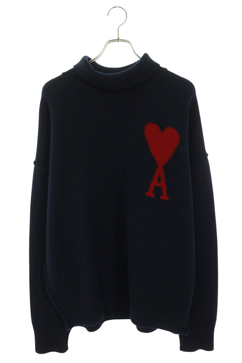 AMI Alexandre Mattiussi Heart A Turtleneck Sweater Size L