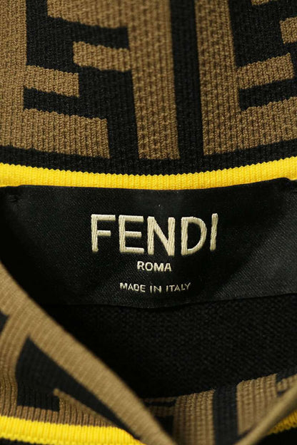 FENDI Zucca High-Neck Wool Knit Sweater Size 48