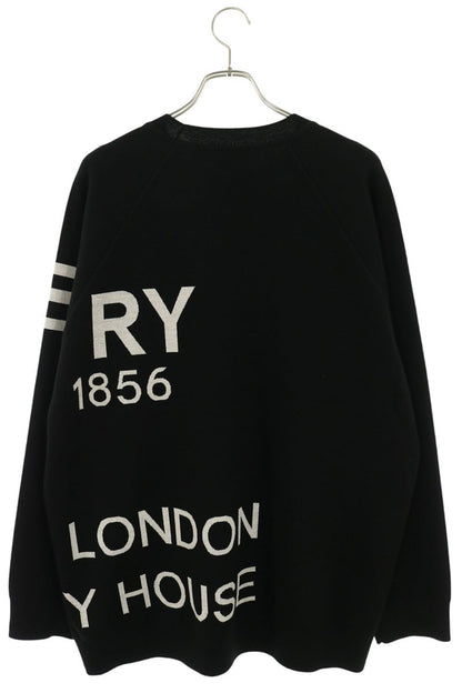 Burberry Black Horseferry Intarsia Wool Sweater Size XXL