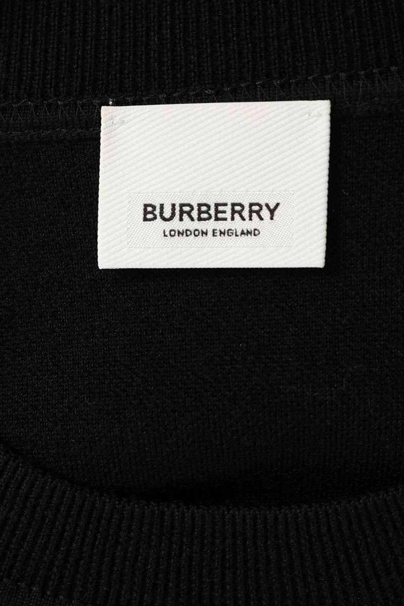 Burberry Black Horseferry Intarsia Wool Sweater Size XXL