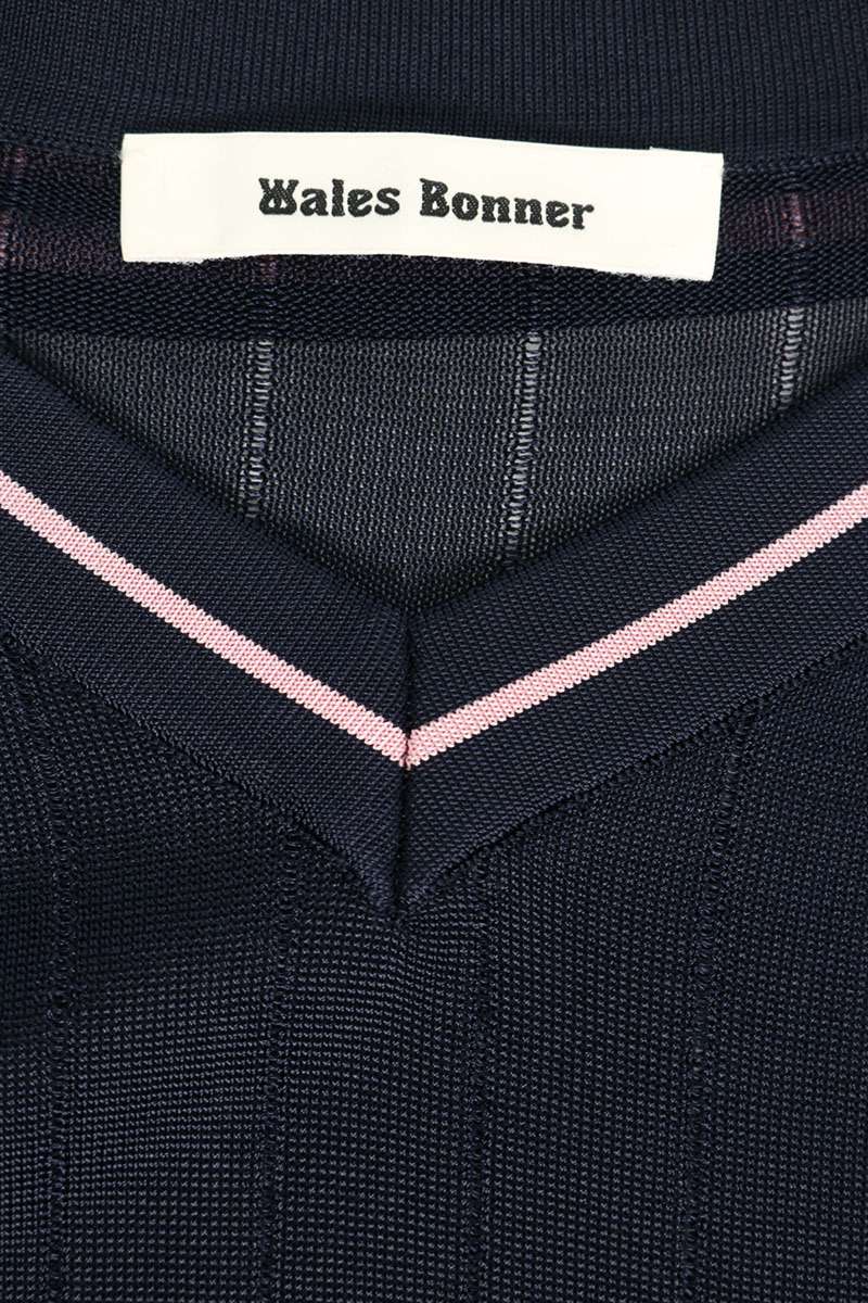 WALES BONNER ROOTS Viscose Polo Size S