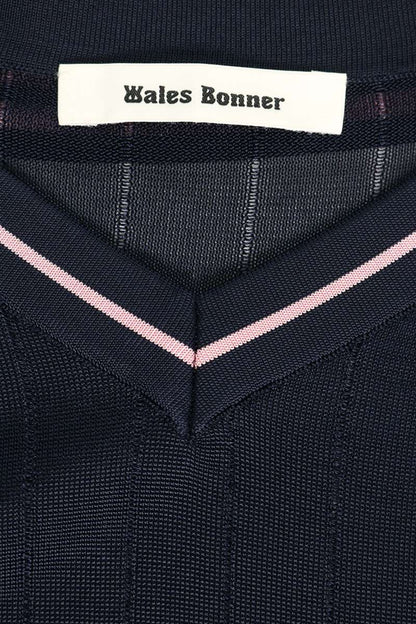 WALES BONNER ROOTS Viscose Polo Size S