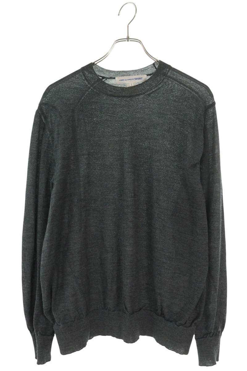 COMME des GARCONS SHIRT Gray Wool Crewneck Sweater Size L