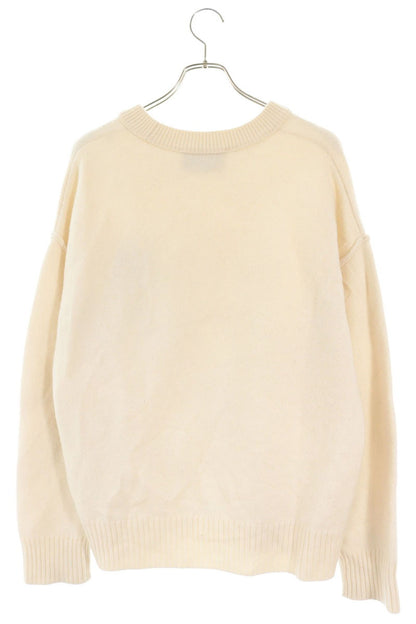 AMI Alexandre Mattiussi Off-White Heart Wool Sweater Size M