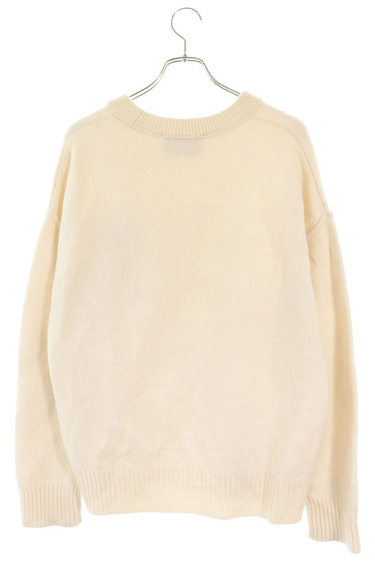 AMI Alexandre Mattiussi Off-White Heart Wool Sweater Size M