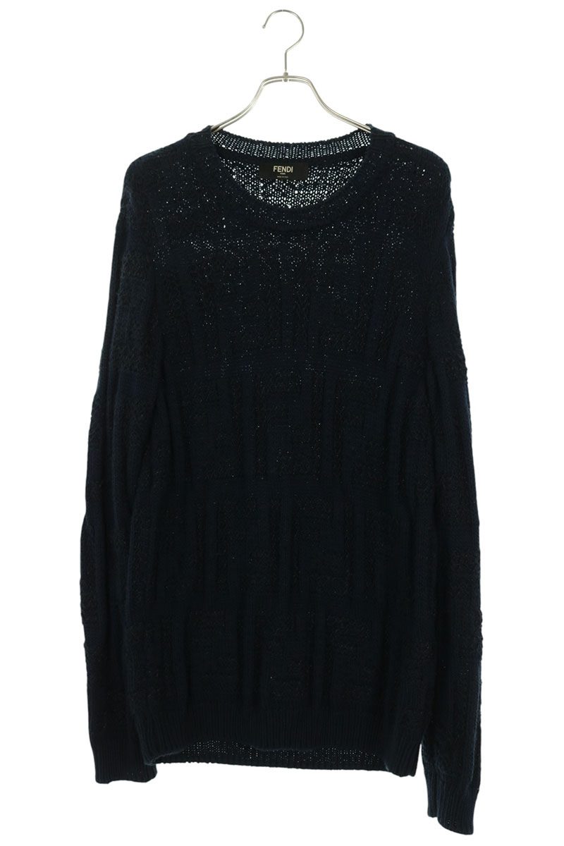 FENDI 24SS FF Monogram Logo Knit Size 54