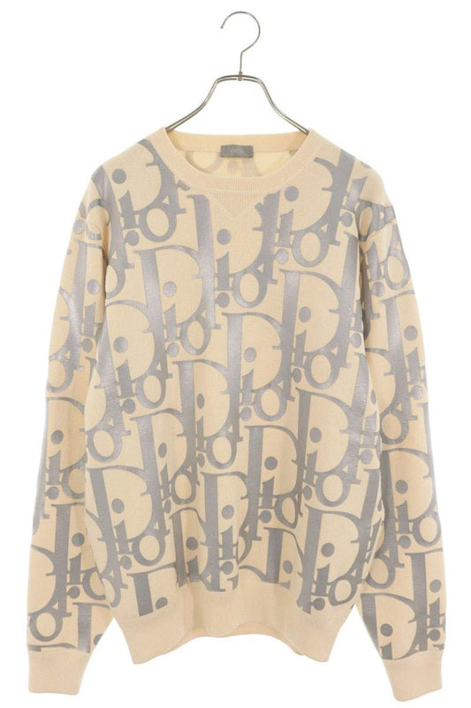 DIOR 21SS Reflective Oblique All-Over Wool Sweater Size L