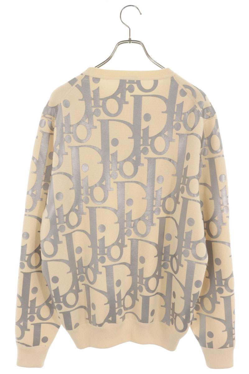 DIOR 21SS Reflective Oblique All-Over Wool Sweater Size L
