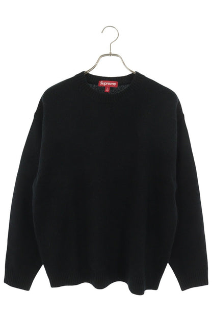 SUPREME 25AW Angora Script Logo Knit Sweater Black Size M