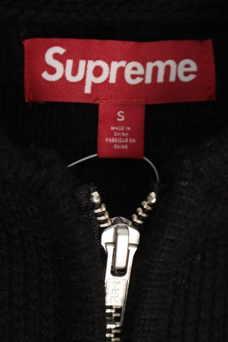 SUPREME 25AW Beaded Zip Up Hooded Sweater Black Size S