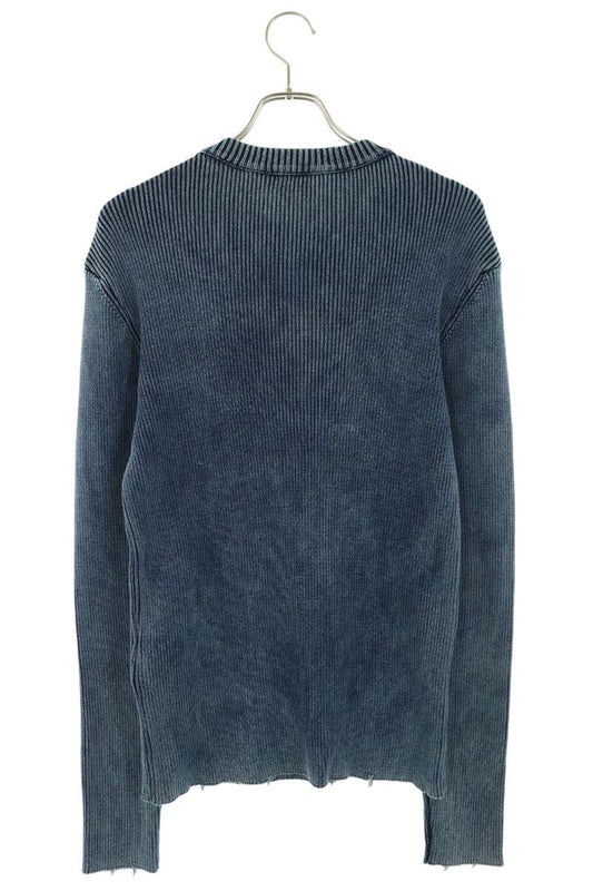 DIESEL K-DARIN-D D-Logo Crewneck Rib Sweater Blue Size M