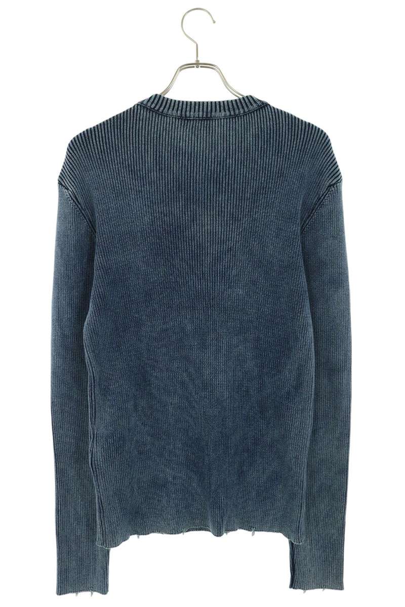 DIESEL K-DARIN-D D-Logo Crewneck Rib Sweater Blue Size M