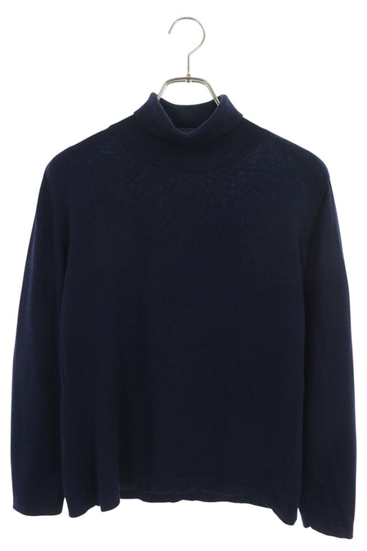 YVES SAINT LAURENT Navy Wool Turtleneck Sweater Size M