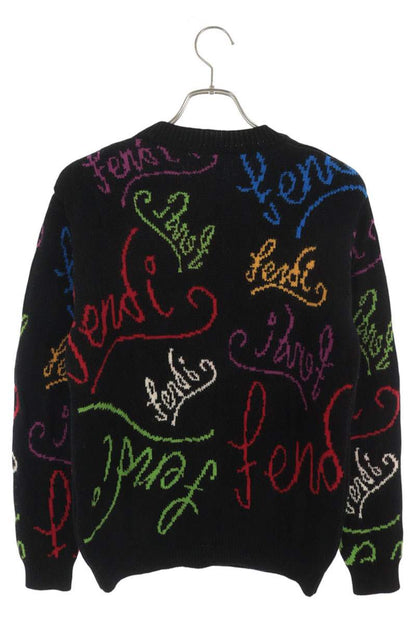 FENDI ARTIST ALLOVER KNIT Sweater Size 46