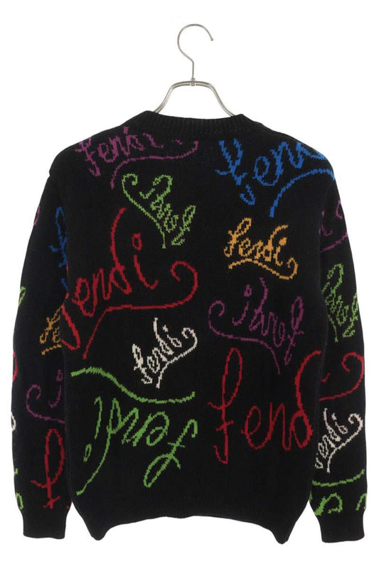 FENDI ARTIST ALLOVER KNIT Sweater Size 46