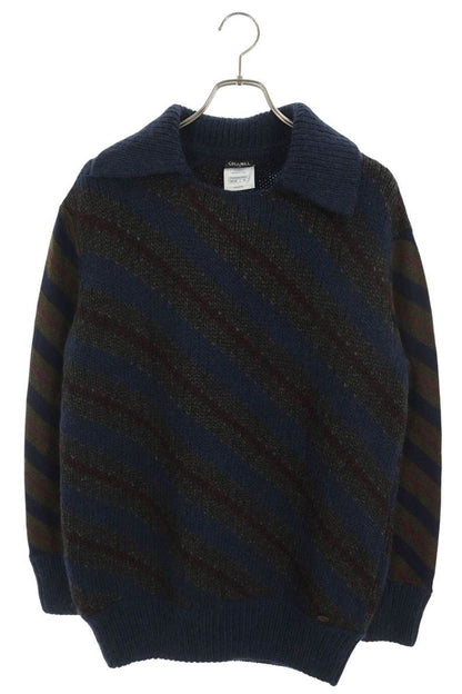 CHANEL Collared Alpaca Blend Wool Knit Size 40
