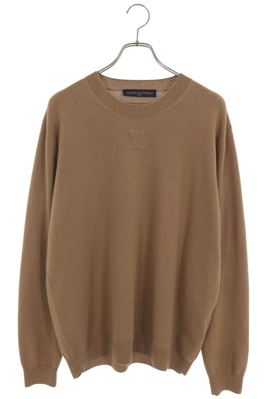 LOUISVUITTON Inside Out Neck Logo Cashmere Knit Size L