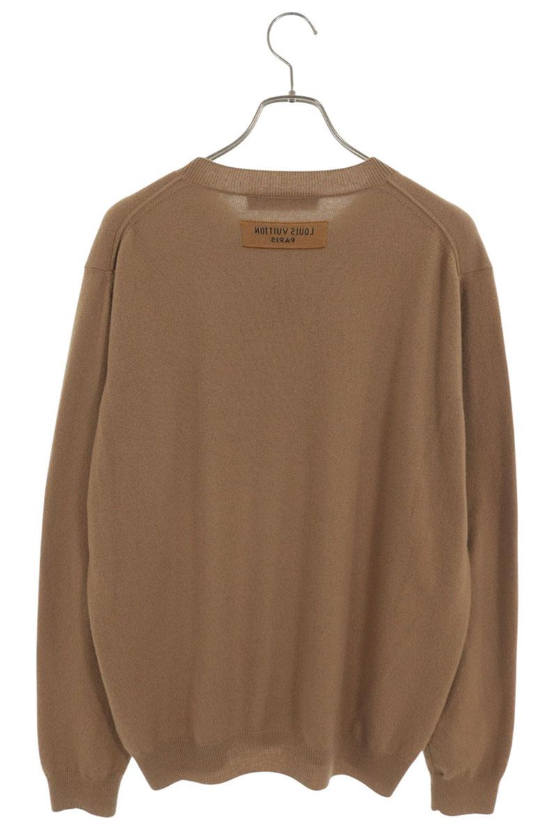 LOUISVUITTON Inside Out Neck Logo Cashmere Knit Size L