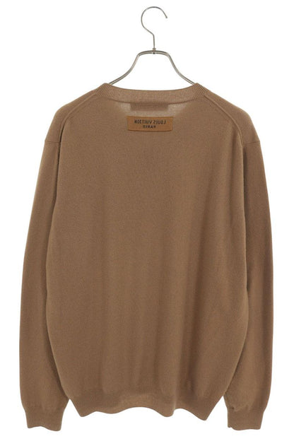 LOUISVUITTON Inside Out Neck Logo Cashmere Knit Size L