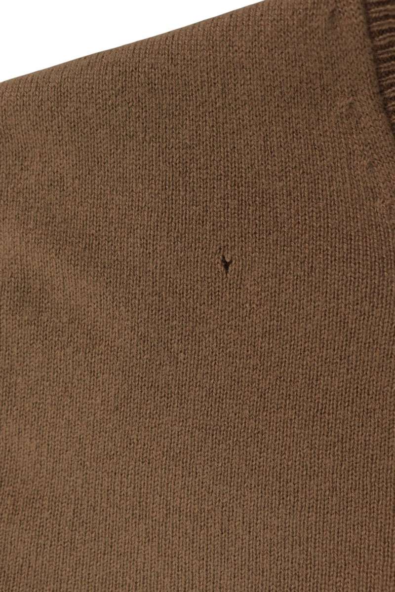 LOUISVUITTON Inside Out Neck Logo Cashmere Knit Size L