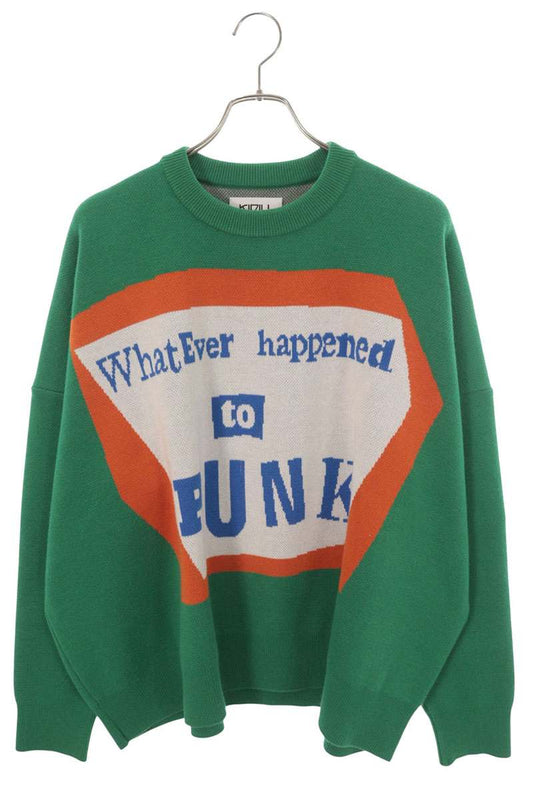KIDILL Green Wool Blend Design Knit Size XXL