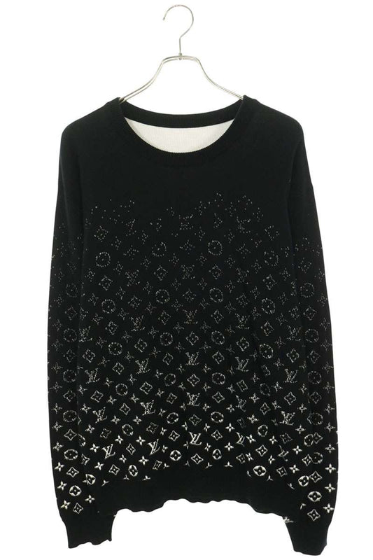 LOUISVUITTON Black Monogram Gradation Knit Size L