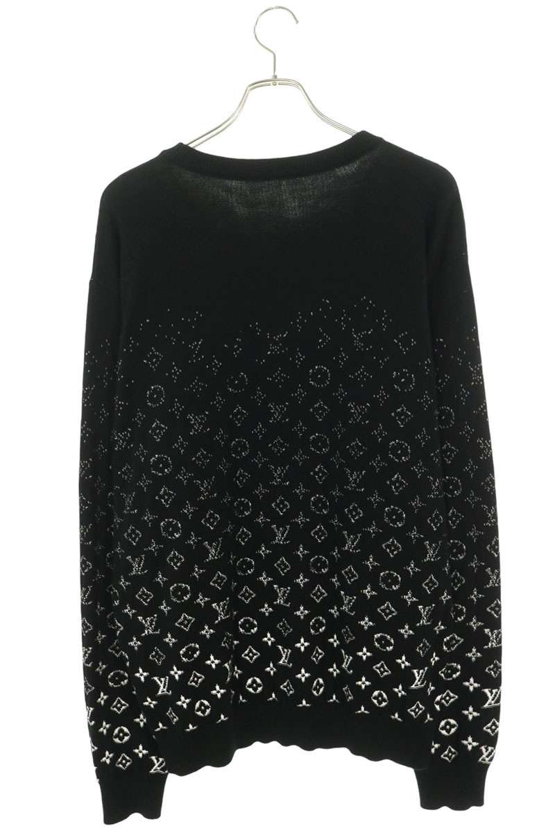 LOUISVUITTON Black Monogram Gradation Knit Size L