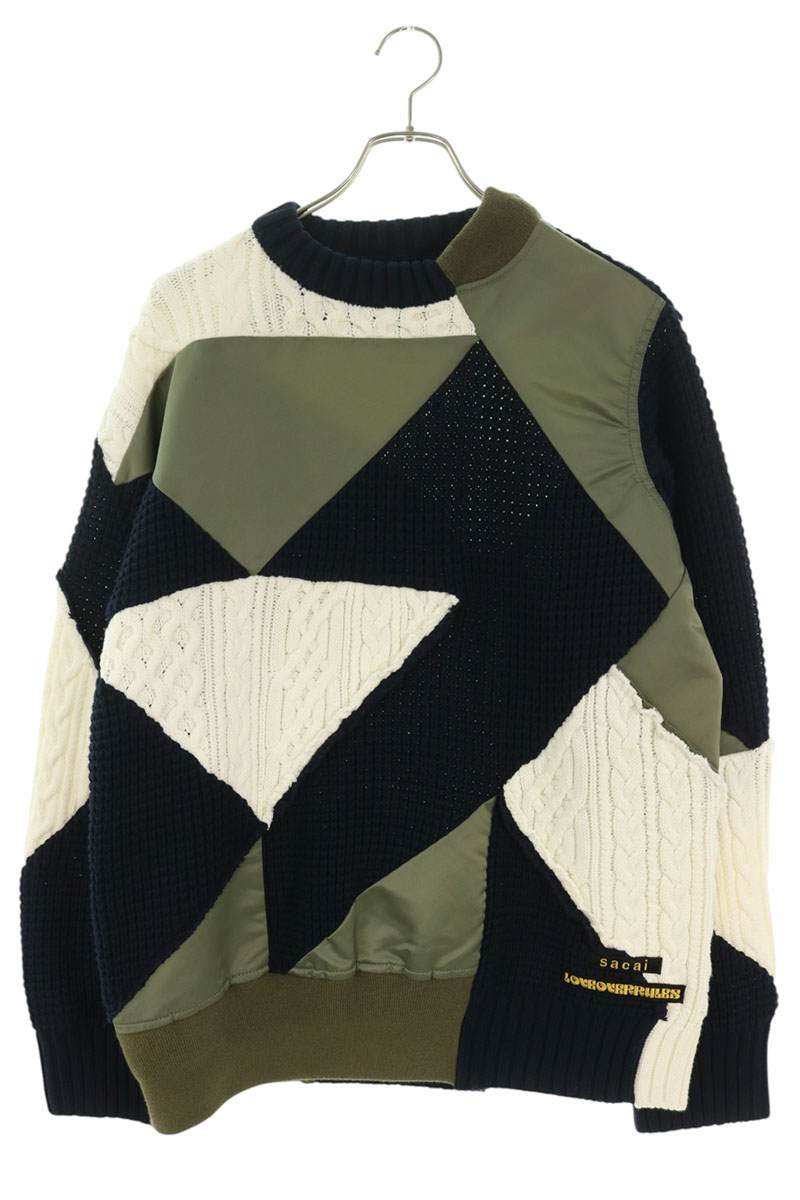 Sacai Mixed Material Knit Multi-Color Size 2