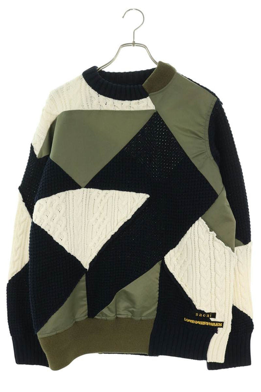 Sacai Mixed Material Knit Multi-Color Size 2